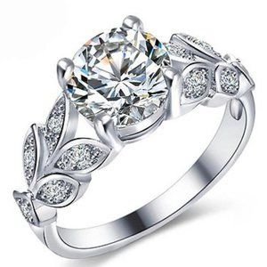 Brand New 925 Sliver Ring Wedding Ring Engagement Ring R004